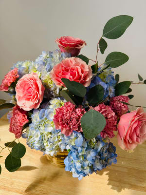 Hydrangea Basket Arrangement