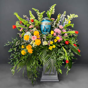 Spring Garden Urn Surround Flower Bouquet