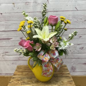 Pitcher Perfect Flower Bouquet