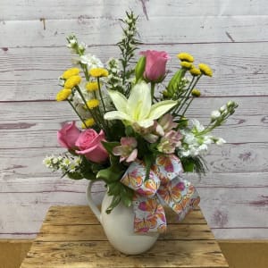 Pitcher Perfect Flower Bouquet