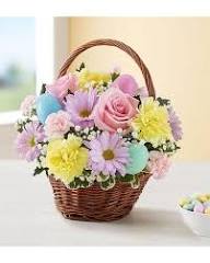 Eggs & Bloom Basket Flower Bouquet