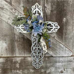 Metal Cross Flower Bouquet