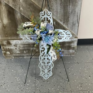 Metal Cross Flower Bouquet