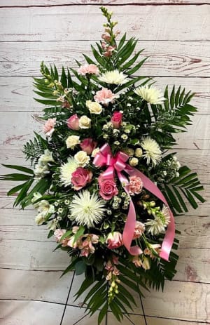 Standing Pink & White Easel Spray