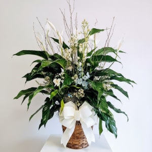 Sympathy Peace Lily Flower Bouquet