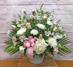 Majestic Pink and White Traditional Arrangement
