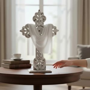 Abigale Table Cross Flower Bouquet