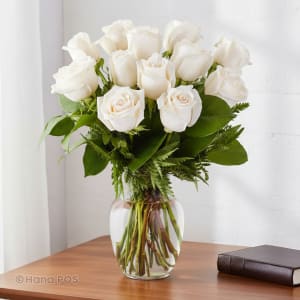 White Roses Flower Bouquet