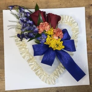 Wildflower Heart Casket Pillow