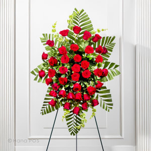 Remembrance Red Funeral Spray Flower Bouquet