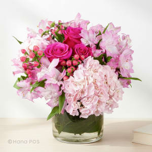 Hydrangea And Roses Delight Flower Bouquet