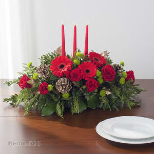 Large Red Christmas Centerpiece Flower Bouquet