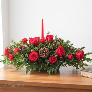 Royal Red Centerpiece Flower Bouquet