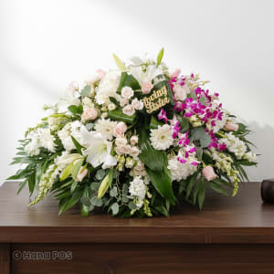 Heavenly Sent Casket Spray Flower Bouquet