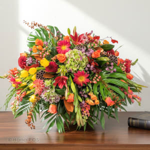 Lush Casket Spray Flower Bouquet