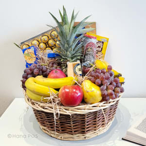 Thank You Fruit Basket Flower Bouquet