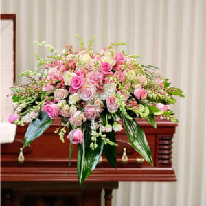 Feminine Casket Spray Flower Bouquet