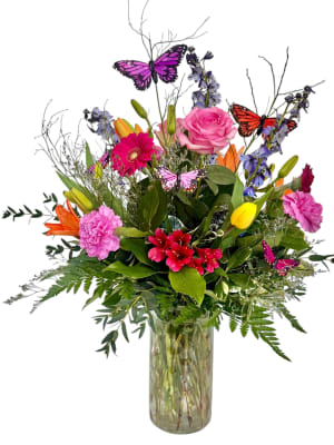 Enchanted Butterfly Garden Flower Bouquet
