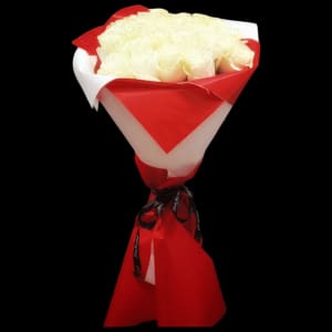 WHITE ROSES BOUQUET Flower Bouquet
