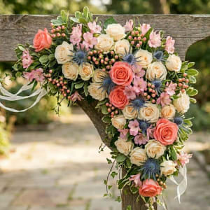 Apricot Wedding Collection Flower Bouquet