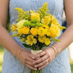 Goldenrod Wedding Collection Flower Bouquet