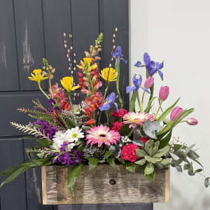 Spring Window Box Cut Arrangement Flower Bouquet