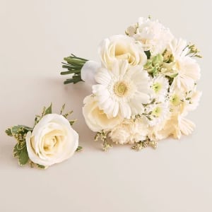 White Mixed Hand-tied bouquet Flower Bouquet