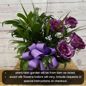 Dish Garden in Ceramic Container Flower Bouquet