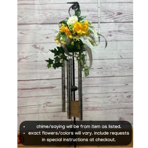 "God Has You" 30" Rose Gold Sonnet Chime Flower Bouquet
