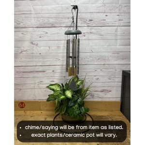 Cardinal From Heaven Wind Chime Flower Bouquet