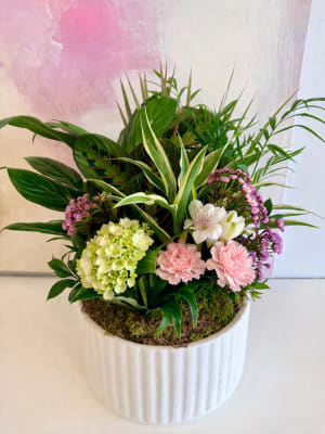 Botanical Bliss Dish Garden Flower Bouquet