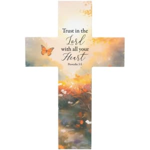 Sympathy Wall Cross Flower Bouquet