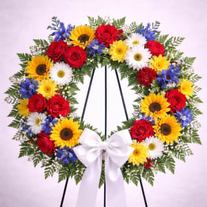 Designers Choice Funeral Wreath Flower Bouquet