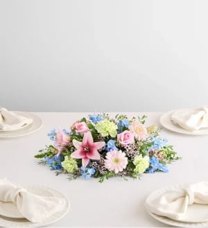 Watercolor Skies™ Delphinium Centerpiece Flower Bouquet