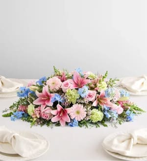 Watercolor Skies™ Delphinium Centerpiece Flower Bouquet