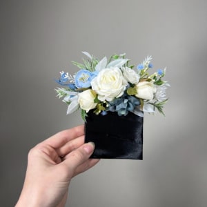 Pocket Square Boutonniere Flower Bouquet