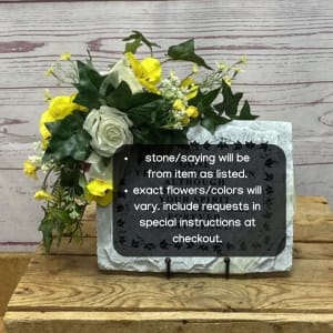 Memory Treasure Angel Memorial Stone Flower Bouquet