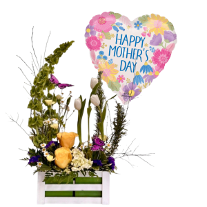 Butterfly Garden Crate Flower Bouquet