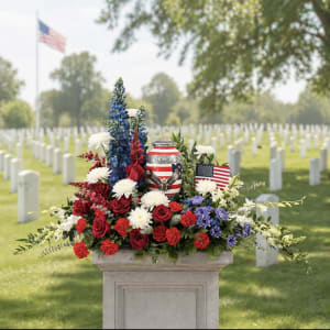 Memories of a Patriot Urn Surround Flower Bouquet