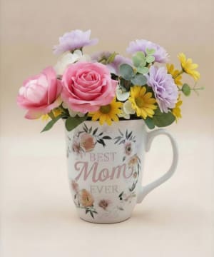 Designers Choice Mothers Day Mug Arrangement Flower Bouquet