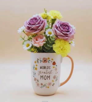 Designers Choice Mothers Day Mug Arrangement Flower Bouquet