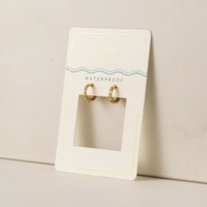 Evie 10mm Huggie Hoops - Gold