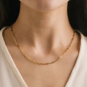 Paperclip Necklace - Gold