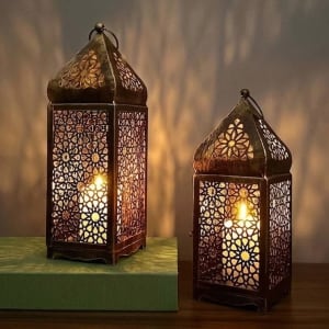 Moroccan Glow Lanterns Flower Bouquet