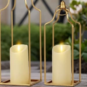Curved Gold Lanterns Flower Bouquet