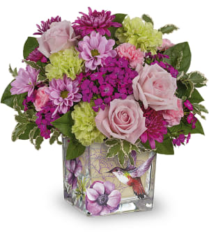 Hummingbird Garden Flower Bouquet