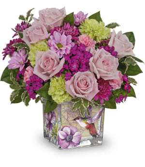 Hummingbird Garden Flower Bouquet