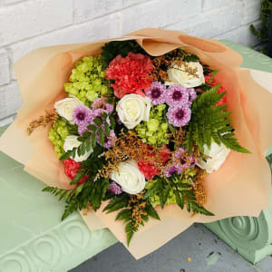 Wrapped Mixed Floral Bouquet Flower Bouquet