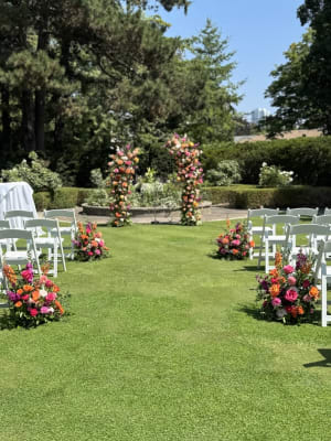 Broken Floral Arch Ceremony Backdrop