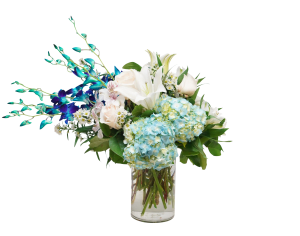 AF-29 Arreglo de orquideas, hortensia, alstroemerias, rosas y lirios Flower Bouquet